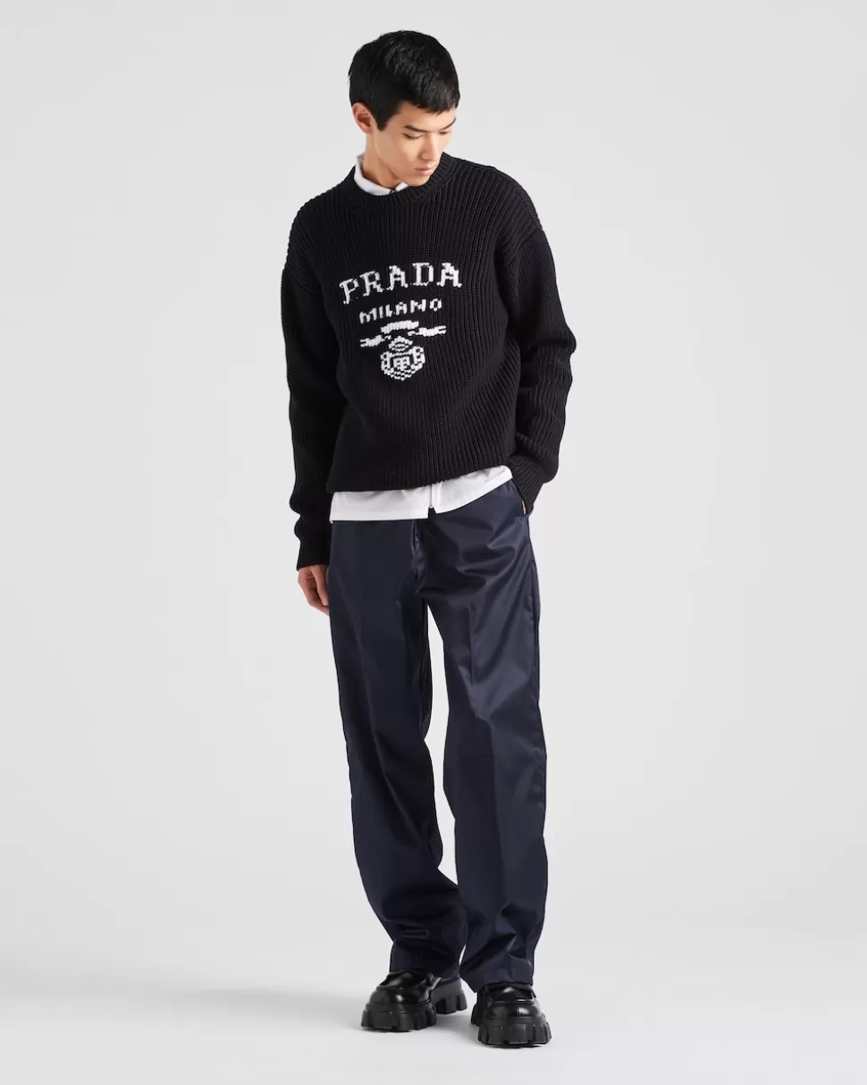 Outlet Prada Hose Aus Re-nylon Blau