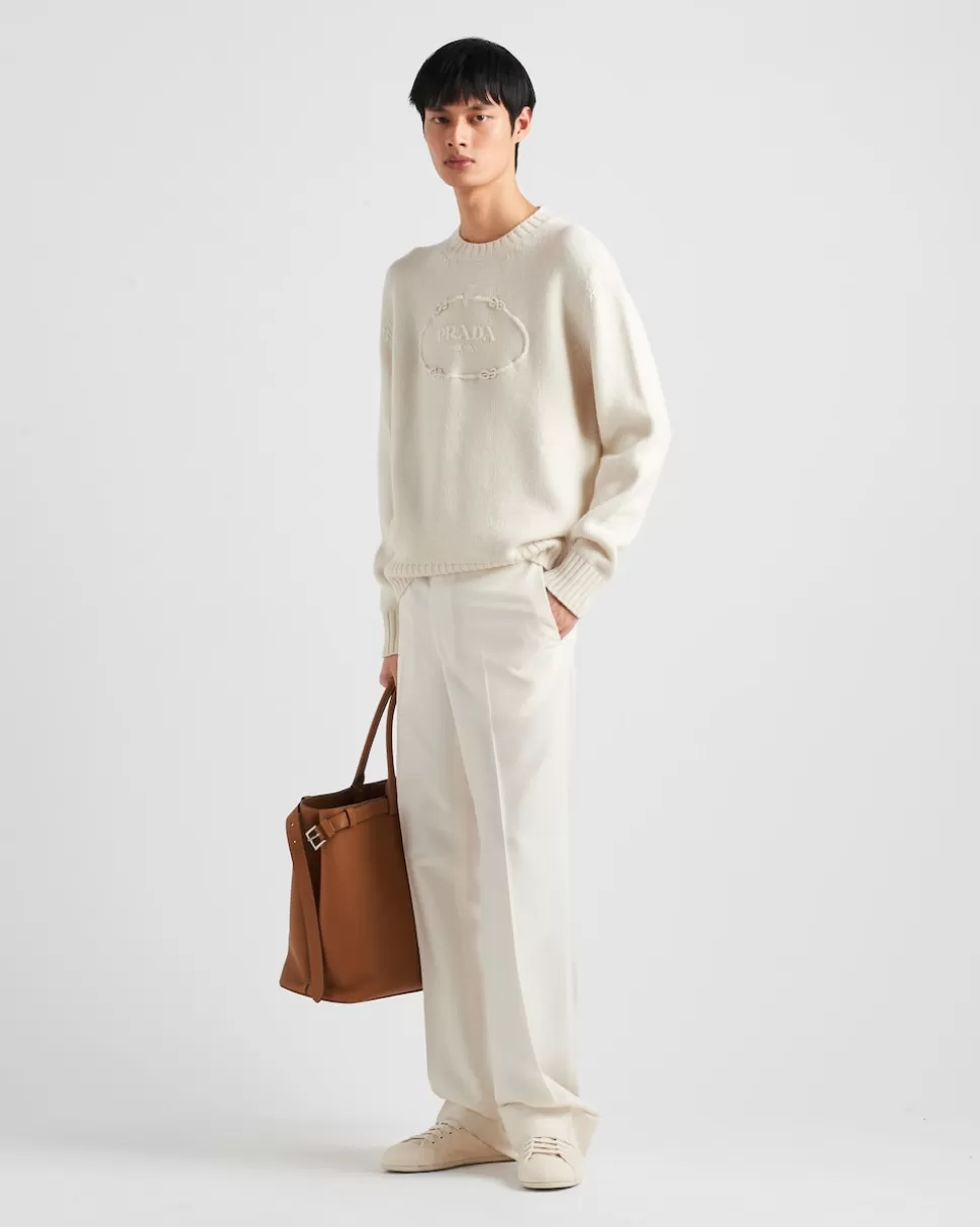 New Prada Hose Aus Seide Natur