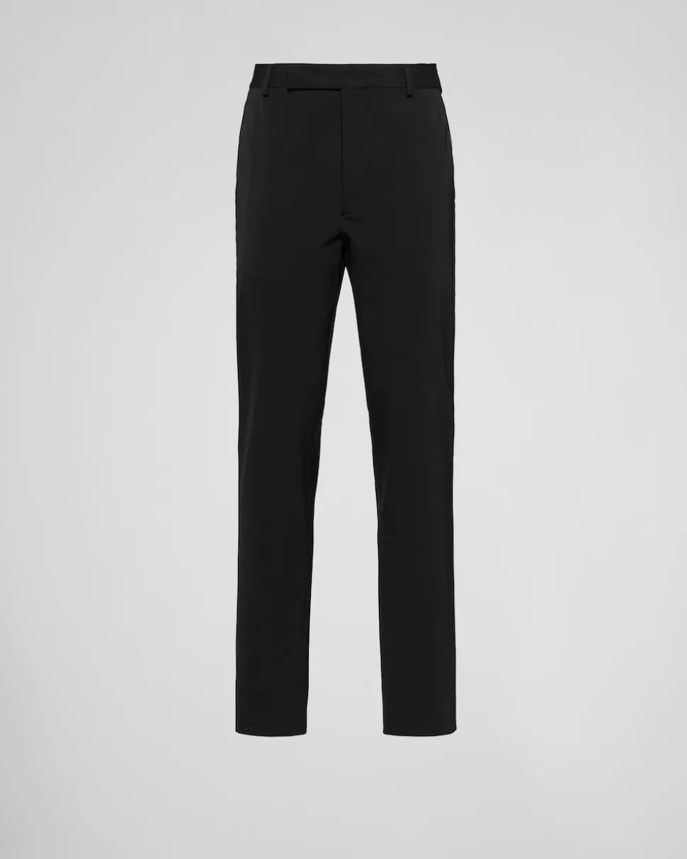 Outlet Prada Hose Aus Stretch-funktionsgewebe Schwarz