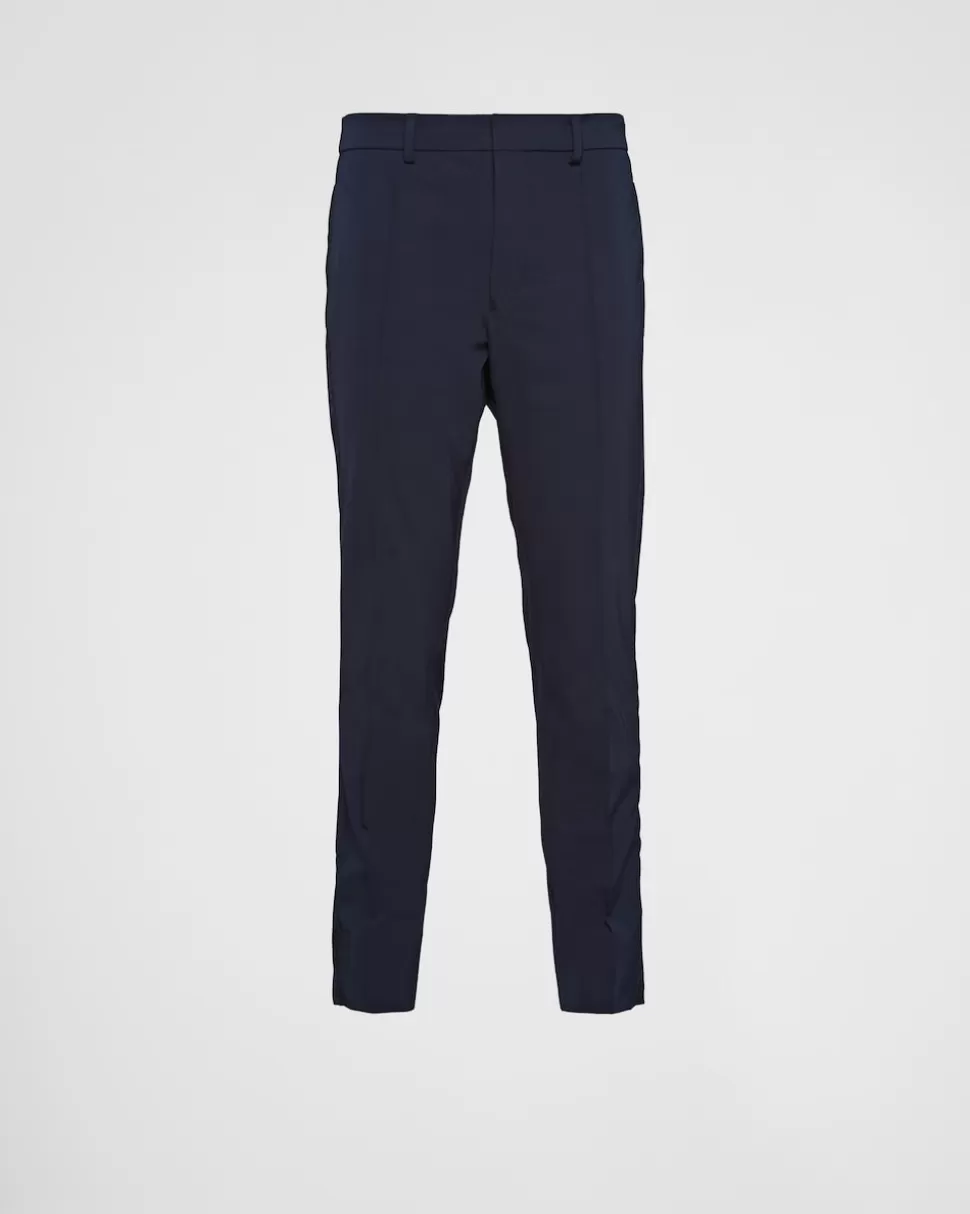 New Prada Hose Aus Stretch-funktionsgewebe Blau