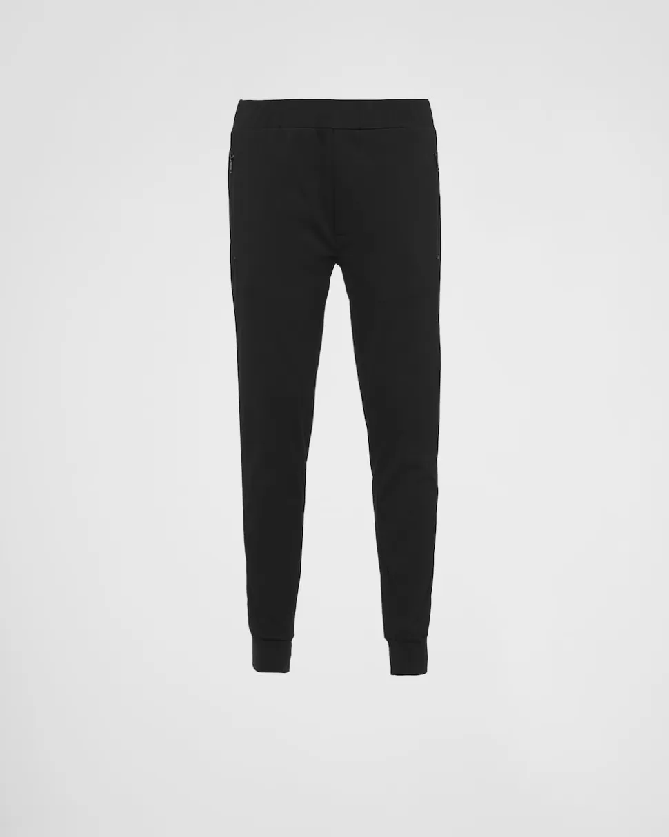 Flash Sale Prada Hose Aus Technischer Baumwolle Und Re-nylon Schwarz