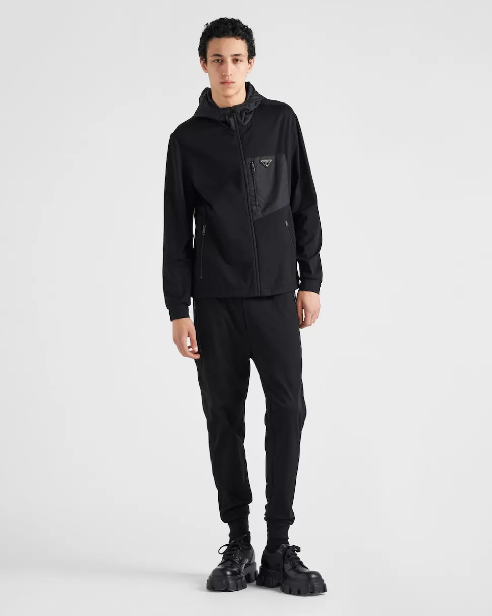 Flash Sale Prada Hose Aus Technischer Baumwolle Und Re-nylon Schwarz