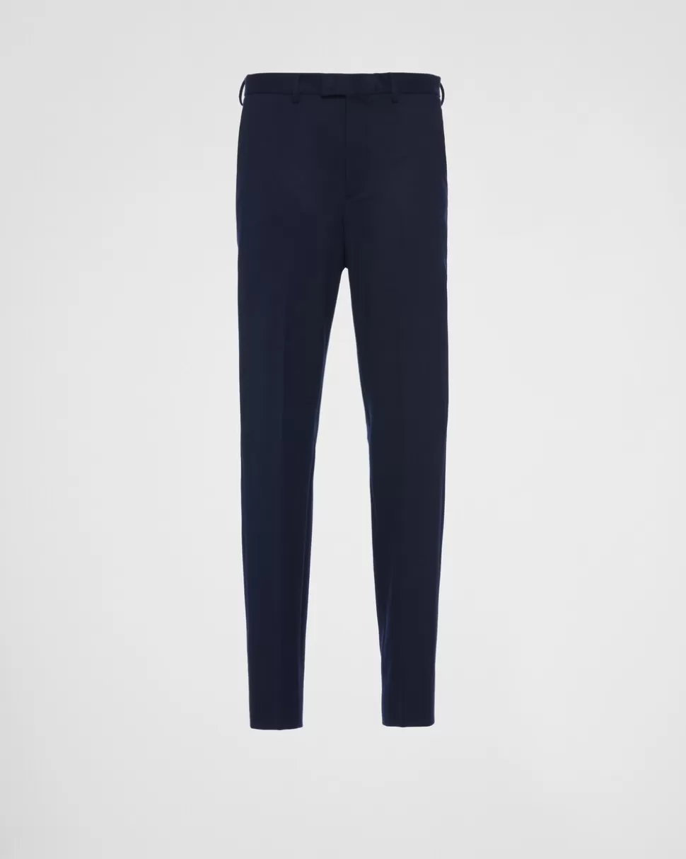 Clearance Prada Hose Aus Wolle Blau