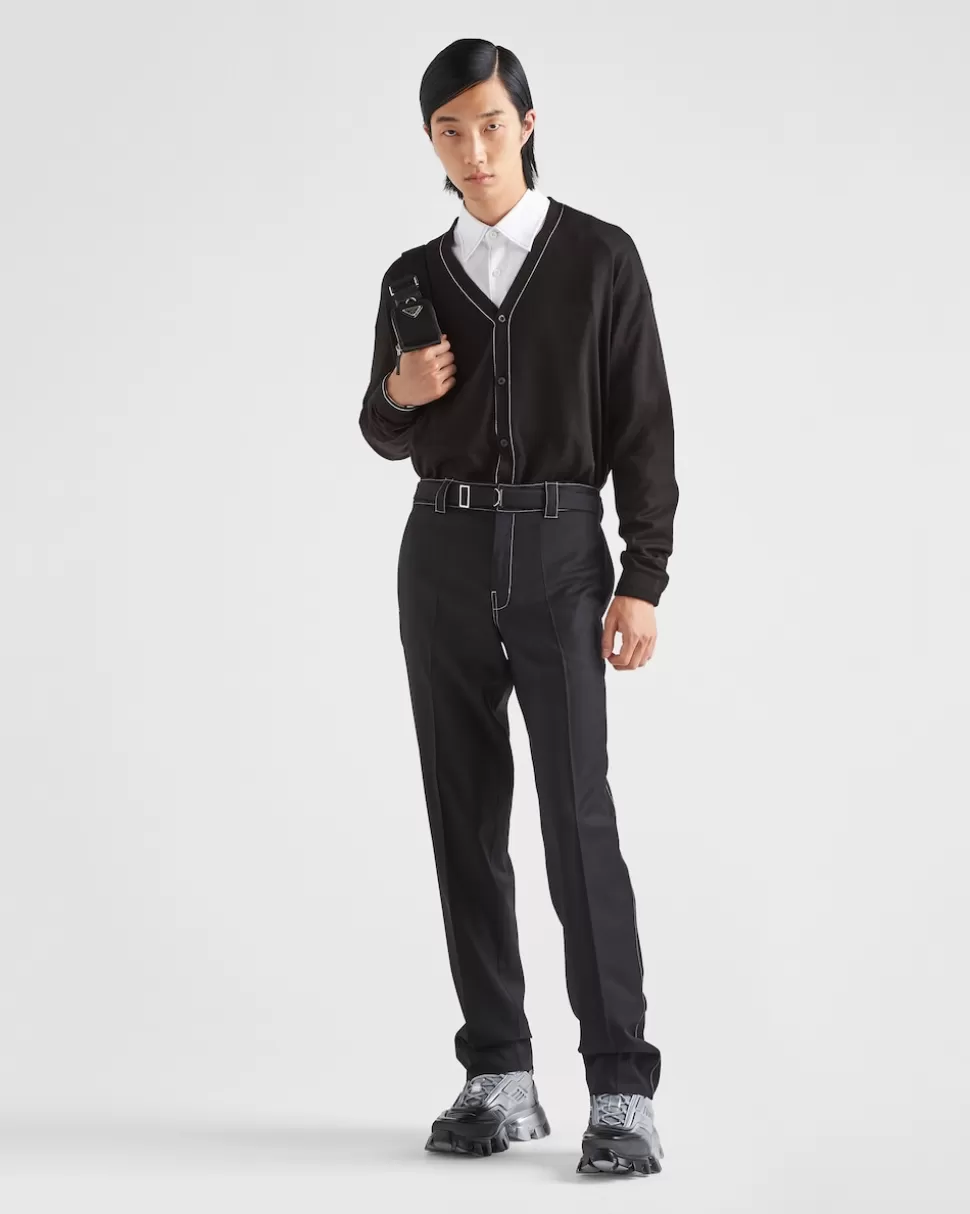 Shop Prada Hose Aus Wolle Schwarz