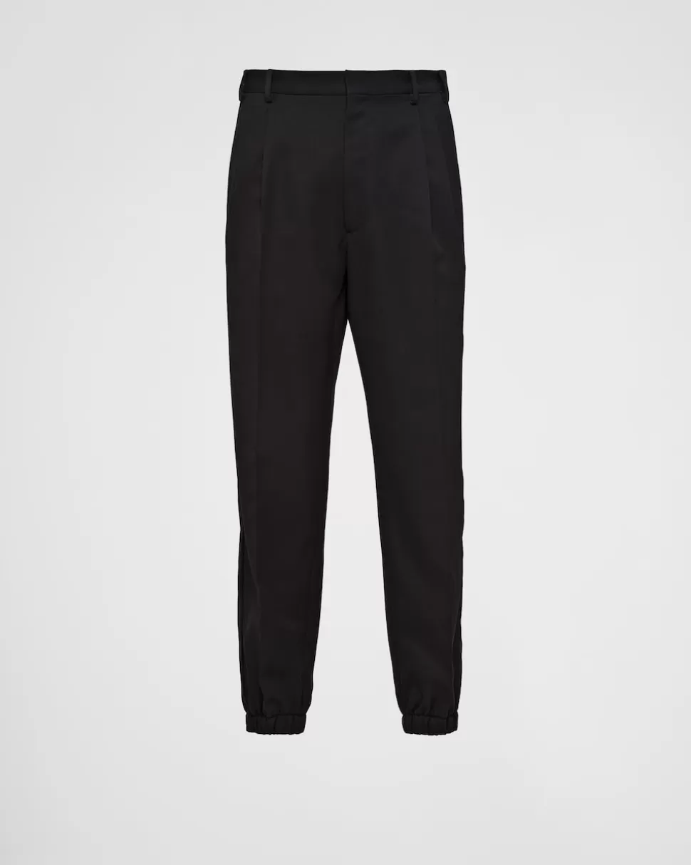 Store Prada Hose Aus Wolle Schwarz