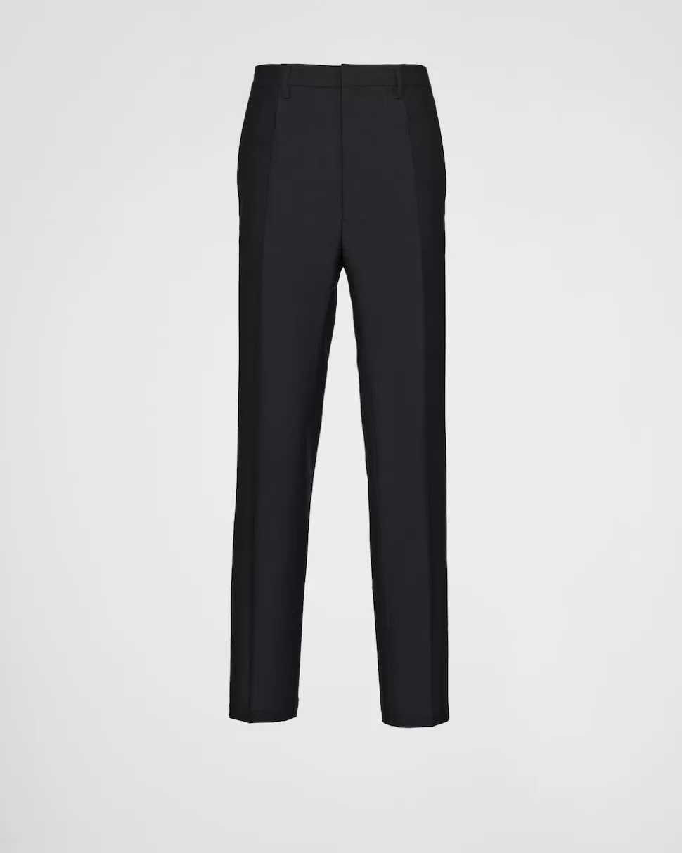 Outlet Prada Hose Aus Wolle Und Mohair Schwarz