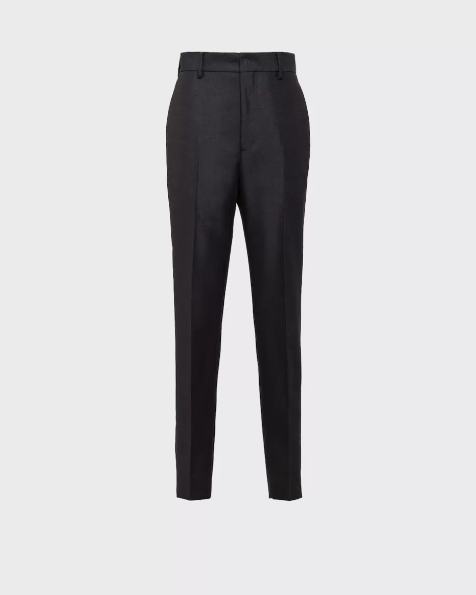 Clearance Prada Hose Aus Wolle Und Mohair Schwarz