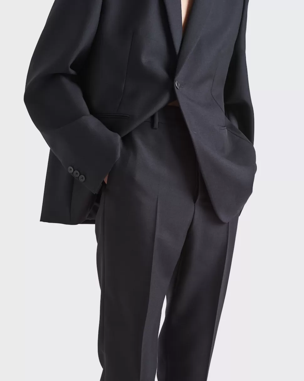 Clearance Prada Hose Aus Wolle Und Mohair Schwarz