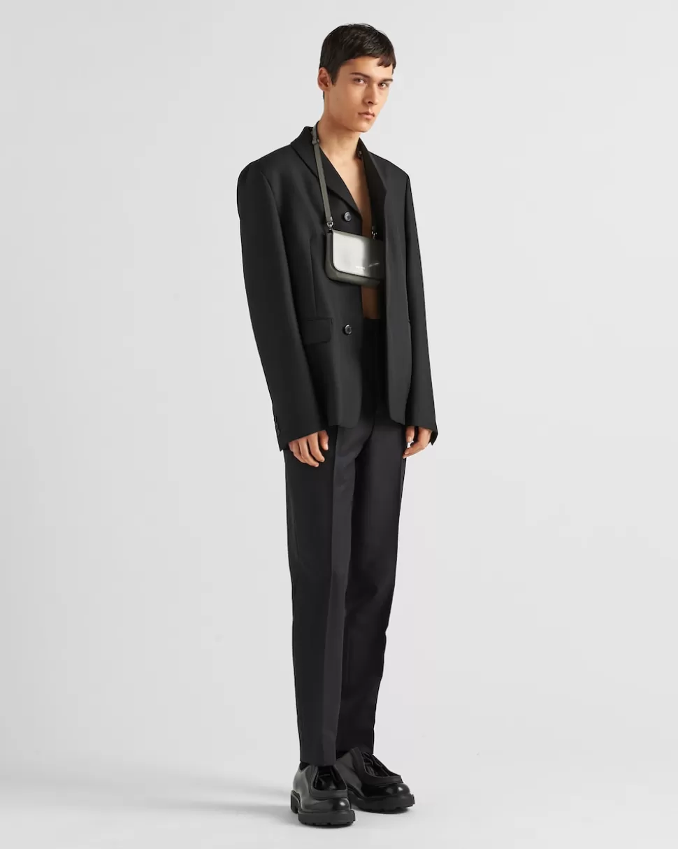 Sale Prada Hose Aus Wolle Und Mohair Schwarz