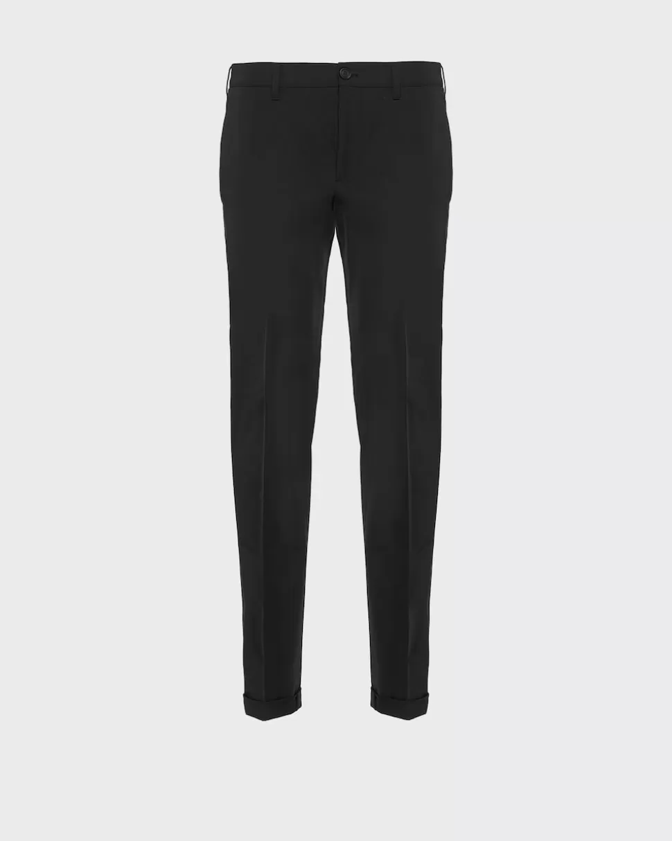 Clearance Prada Hose, Leichtes Stretch-funktionsgewebe Schwarz