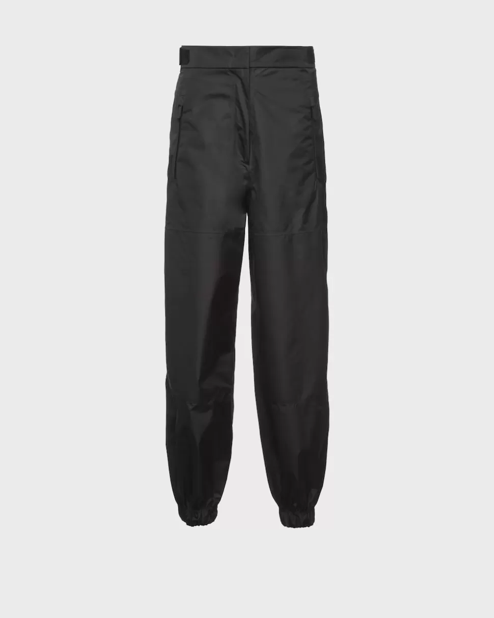 Fashion Prada Hose Mit Weitem Bein Aus Light Extreme-tex Schwarz
