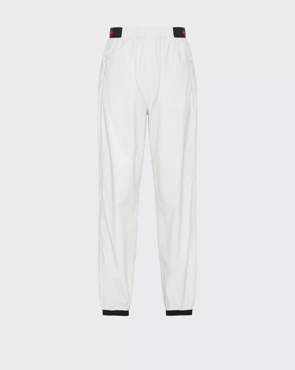 Shop Prada Hose Mit Weitem Bein Aus Light Re-nylon Schwarz