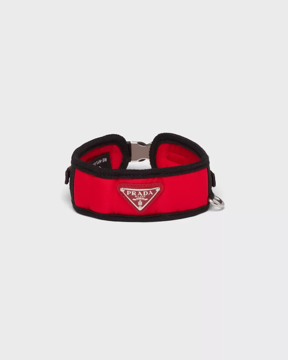 Store Prada Hundehalsband Aus Re-nylon Schwarz