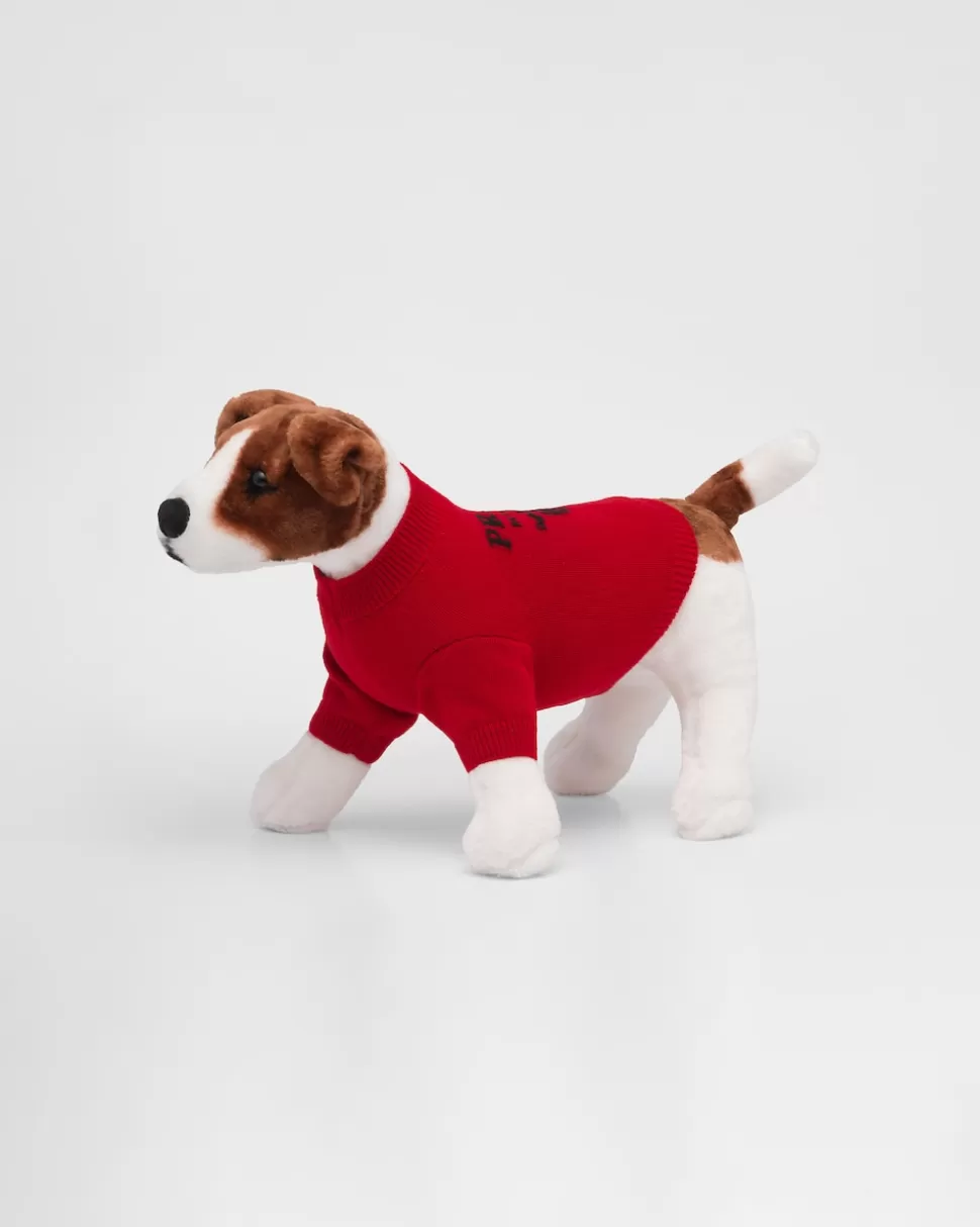 Shop Prada Hundepullover Aus Wolle Und Kaschmir Schwarz