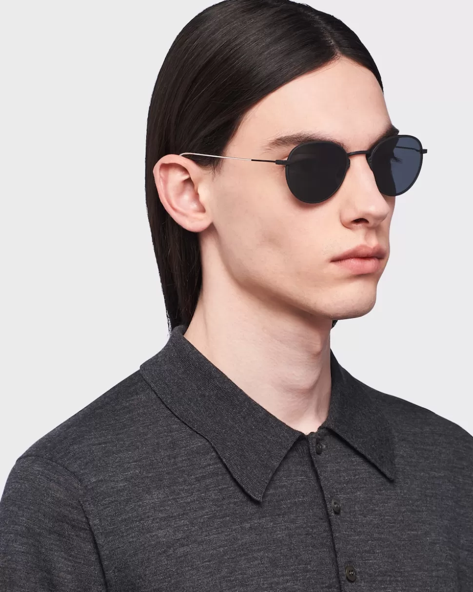 Online Prada In Japan Gefertigte Sonnenbrille GläserInSchiefergrau