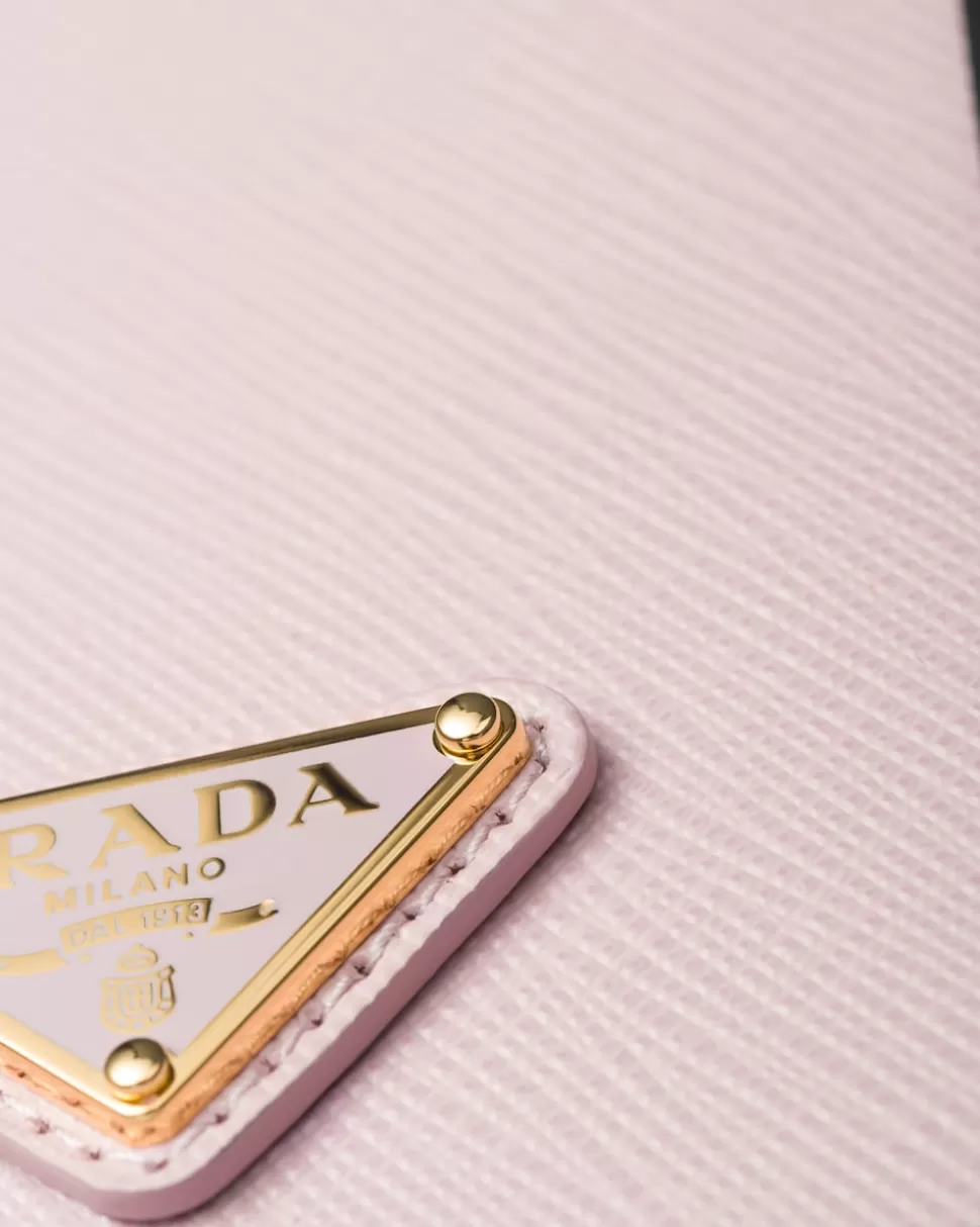 Store Prada Iphone-15-pro-max-hülle Aus Saffiano-leder Schwarz
