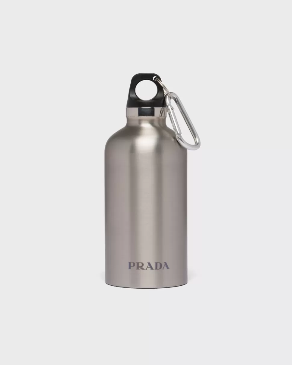 Clearance Prada Isolierte Wasserflasche Aus Edelstahl, 350 Ml Schwarz