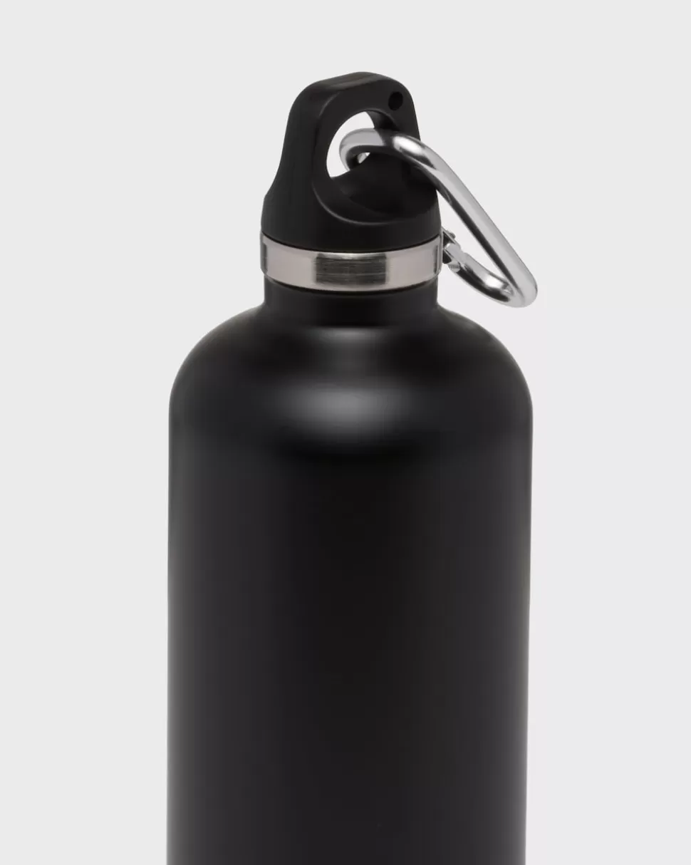Clearance Prada Isolierte Wasserflasche Aus Edelstahl, 500 Ml Schwarz