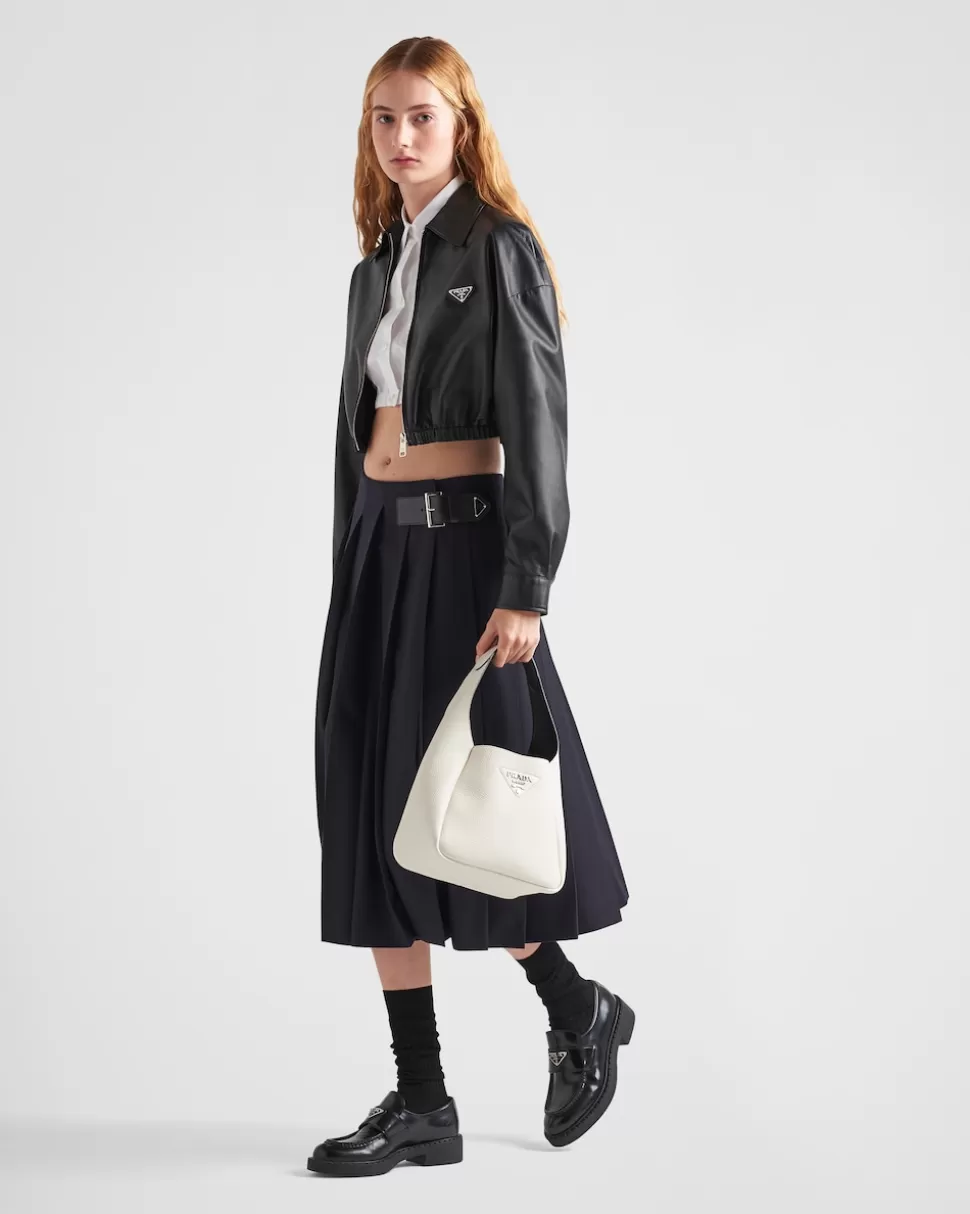 Cheap Prada Jacke Aus Leder Schwarz