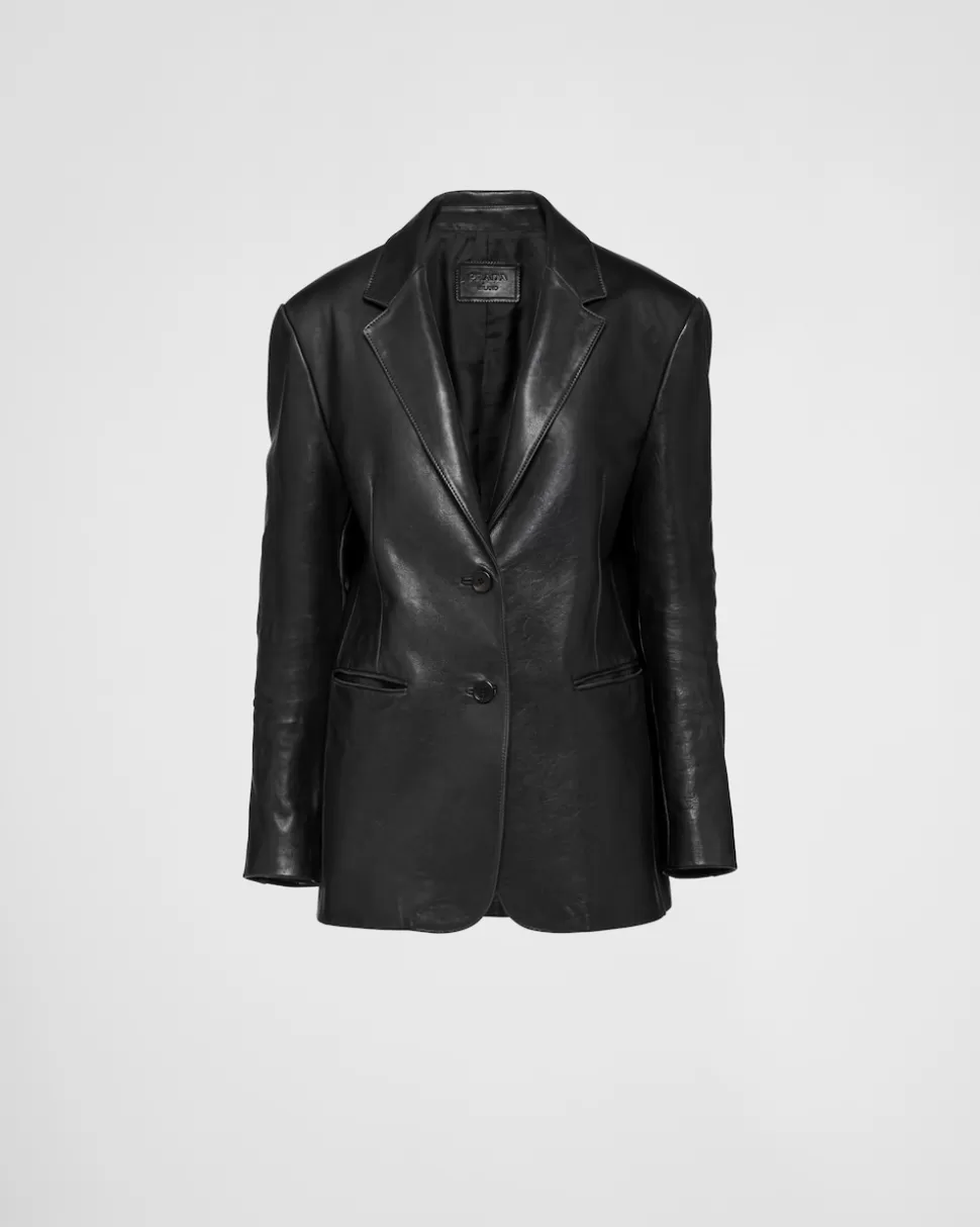 Hot Prada Jacke Aus Leder Schwarz