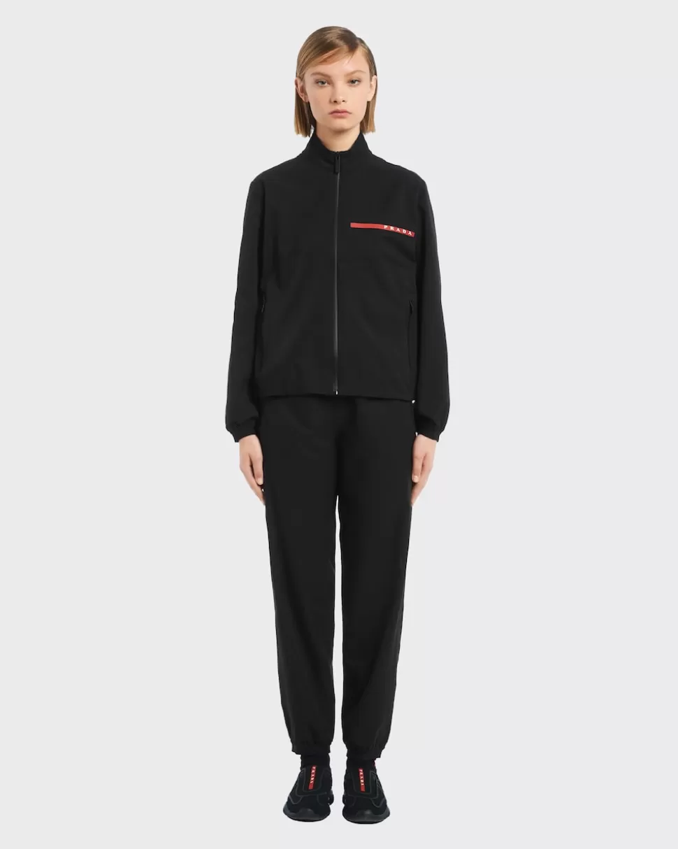 Cheap Prada Jacke Aus Light Bi-stretch Schwarz