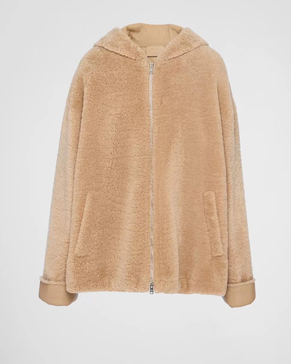 Hot Prada Jacke Aus Nappa-lammfell Albino/Weiss