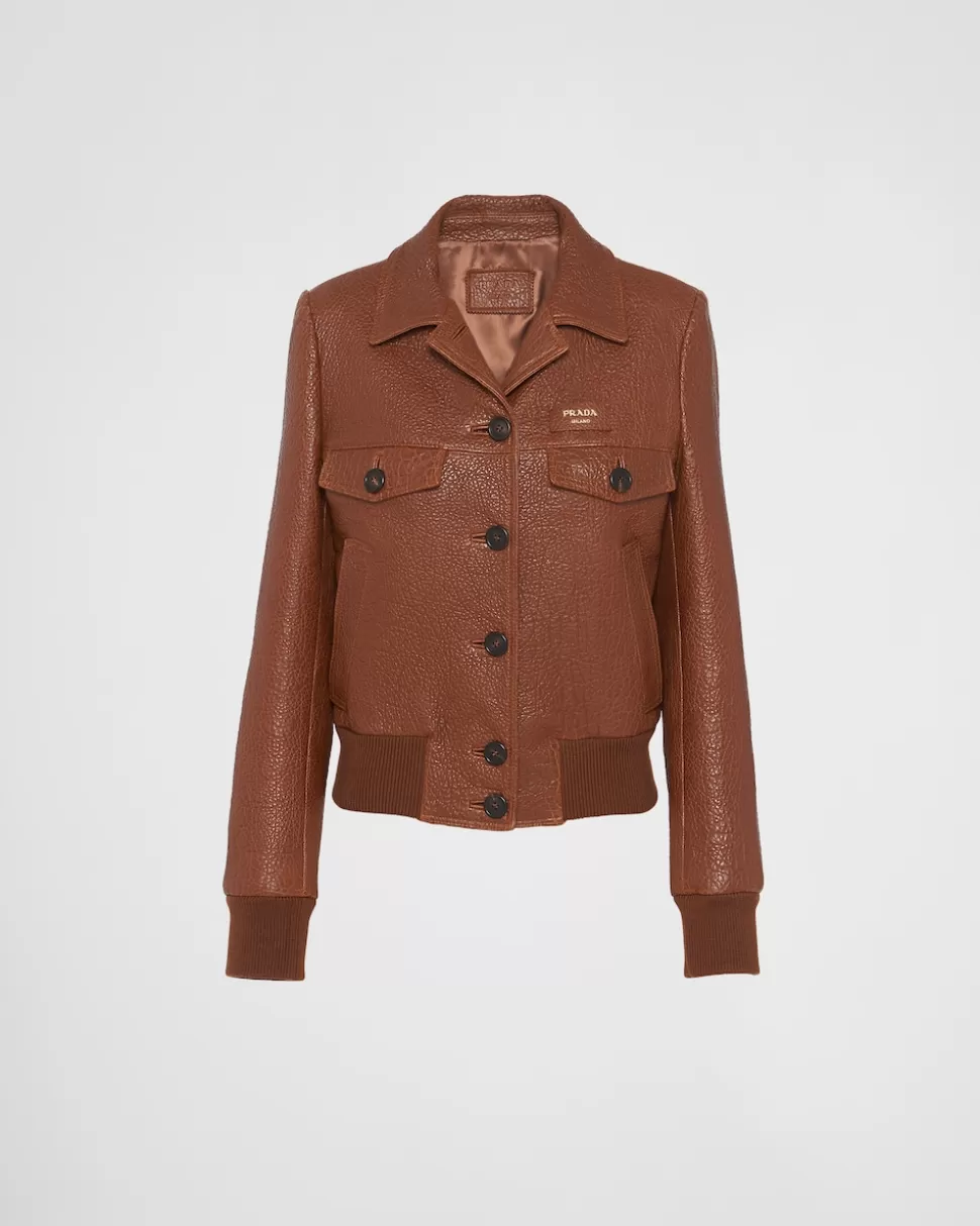 Hot Prada Jacke Aus Nappa-leder Kakaobraun