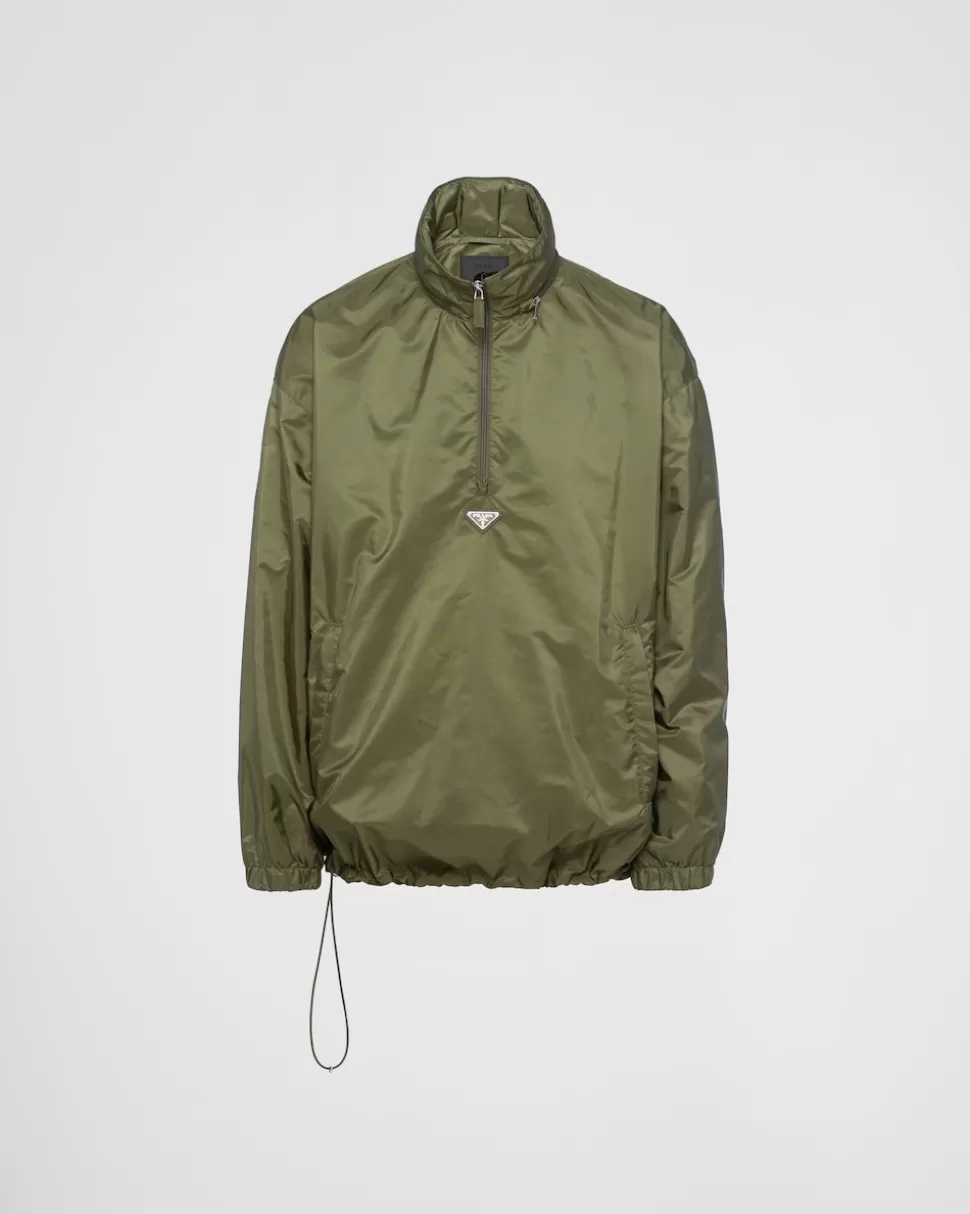 Flash Sale Prada Jacke Aus Re-nylon Militärgrün