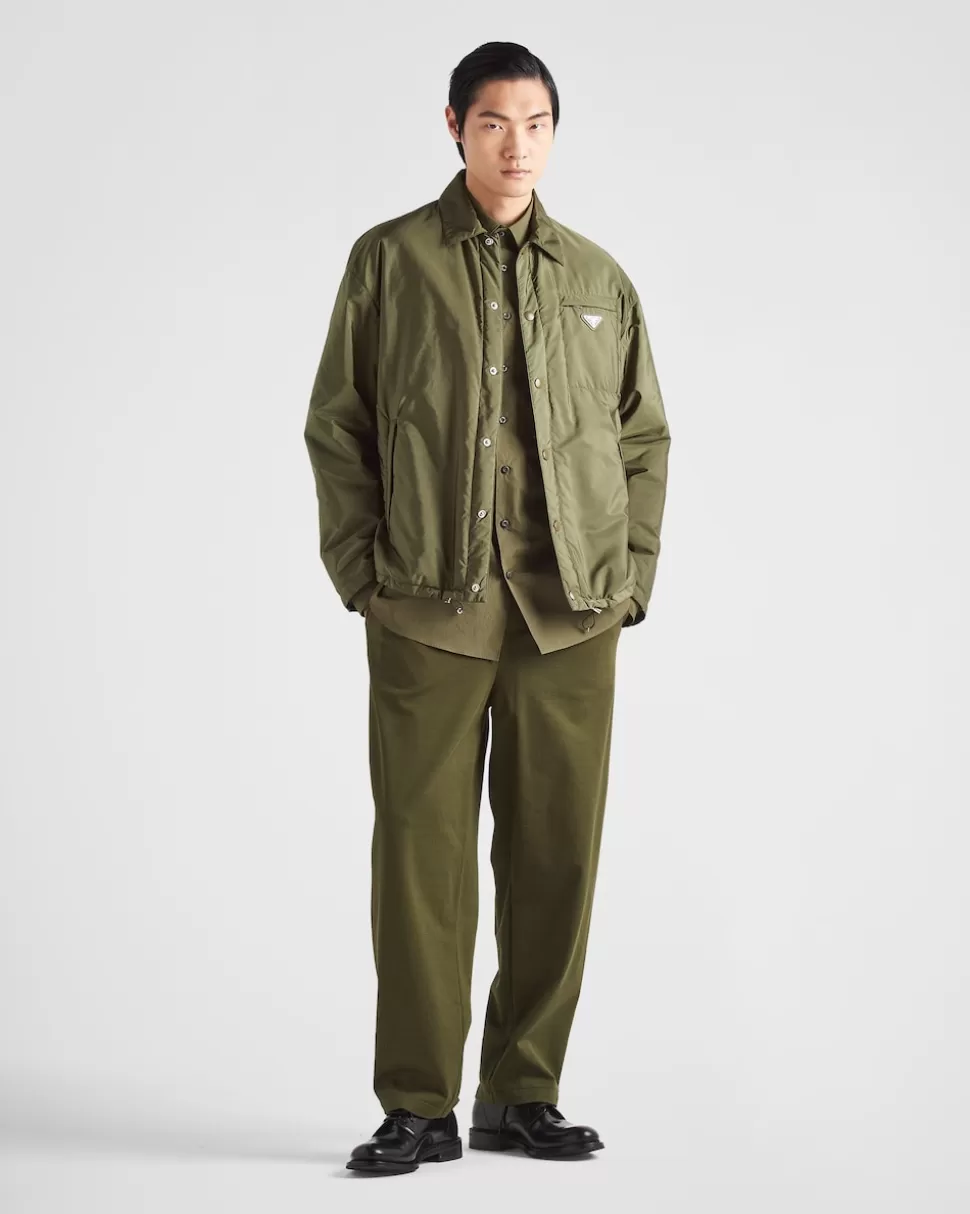 Online Prada Jacke Aus Re-nylon Militärgrün