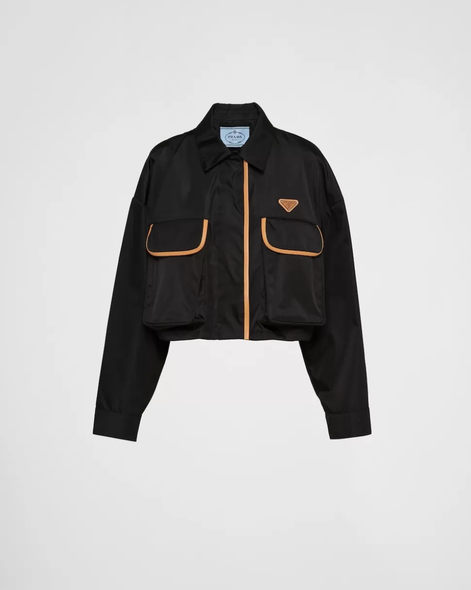 Online Prada Jacke Aus Re-nylon Schwarz