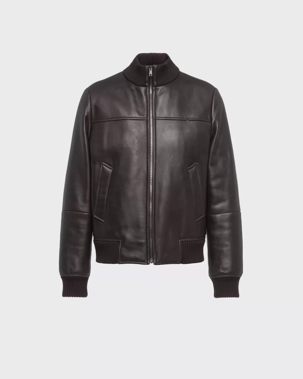 Hot Prada Jacke Aus Schafsleder Dunkelbraun