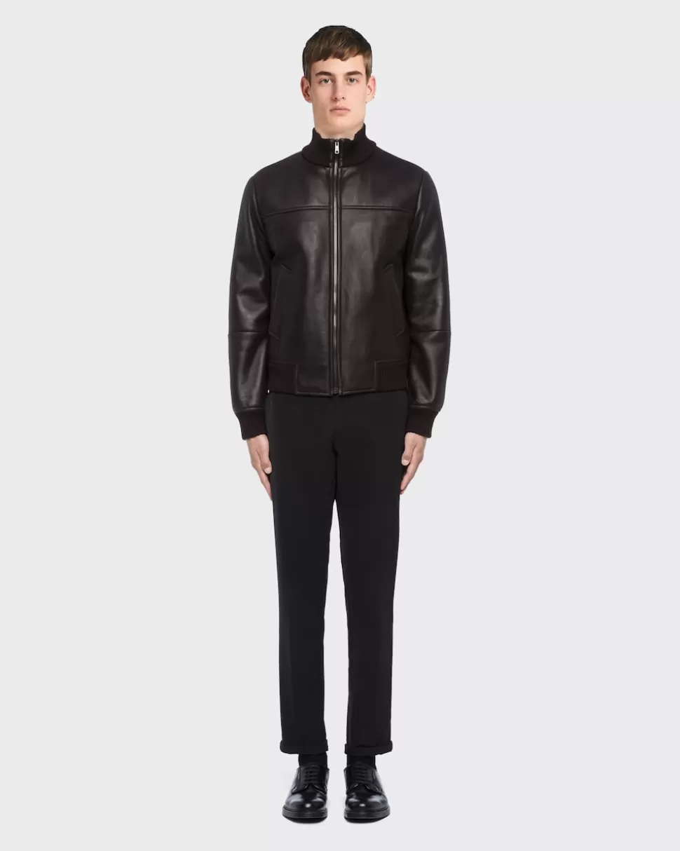 Hot Prada Jacke Aus Schafsleder Dunkelbraun