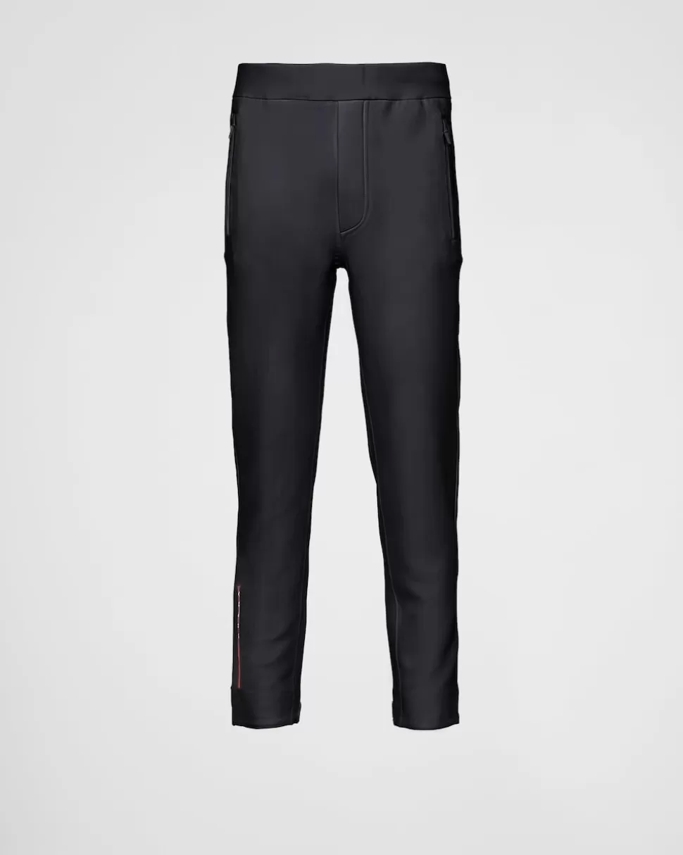 Cheap Prada Jogginghose Aus Funktionsgewebe Mit Hitzeversiegelten Nähten Schwarz