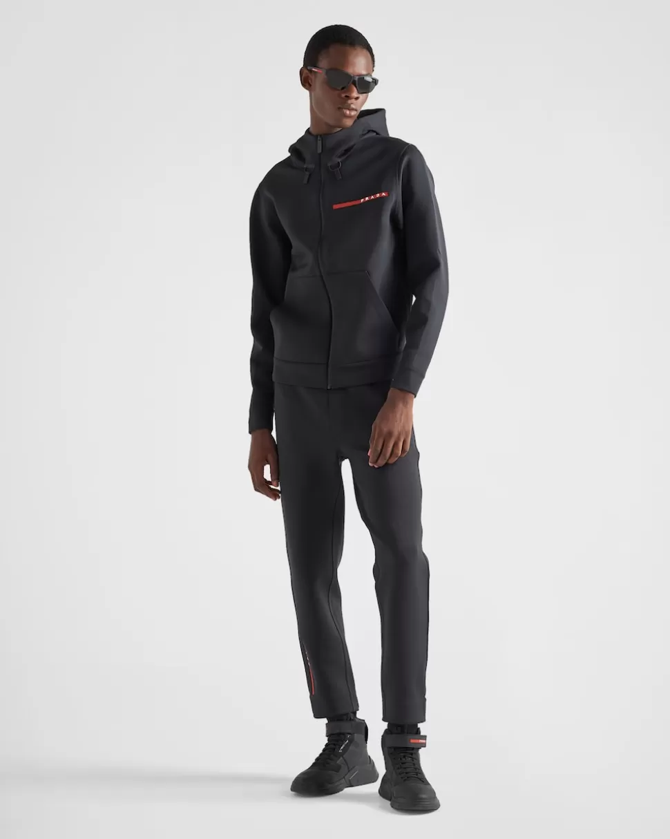 Cheap Prada Jogginghose Aus Funktionsgewebe Mit Hitzeversiegelten Nähten Schwarz