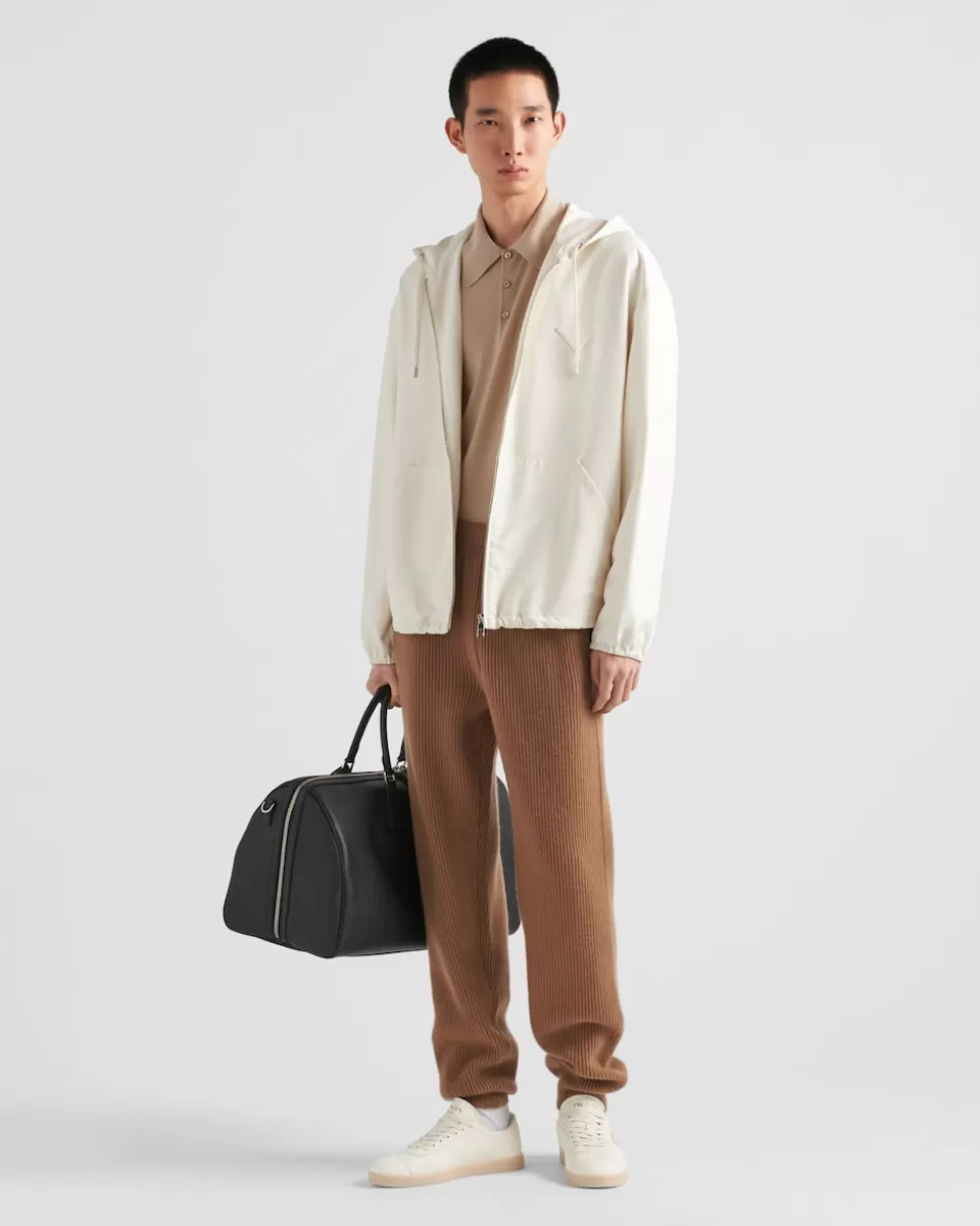 Fashion Prada Jogginghose Aus Kaschmir Kamelbraun
