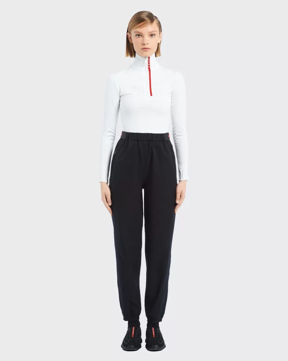 Cheap Prada Jogginghose Aus Light Bi-stretch Schwarz