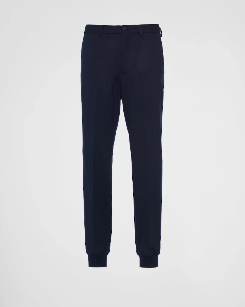 Cheap Prada Jogginghose Aus Wolle Schwarz