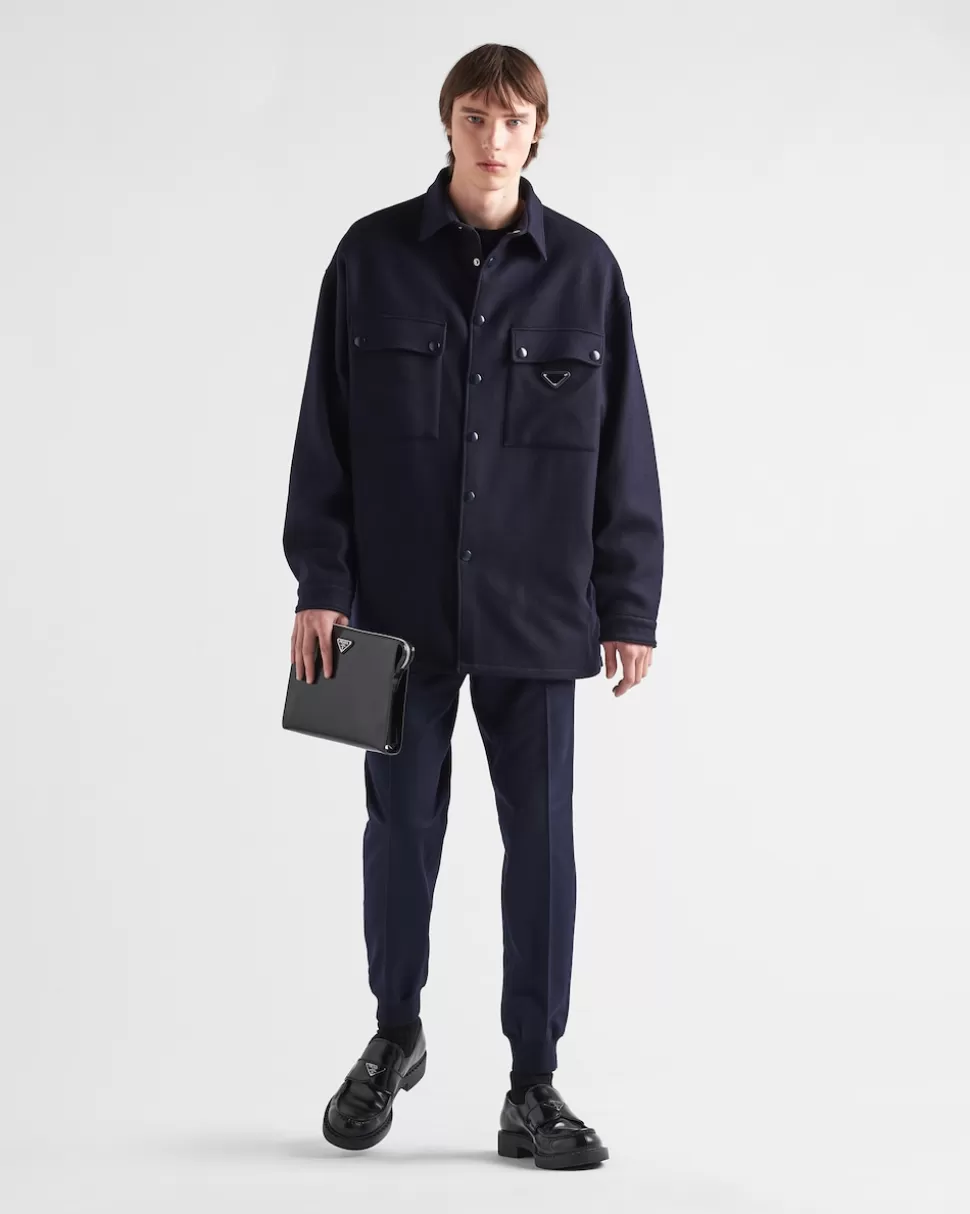 Cheap Prada Jogginghose Aus Wolle Schwarz