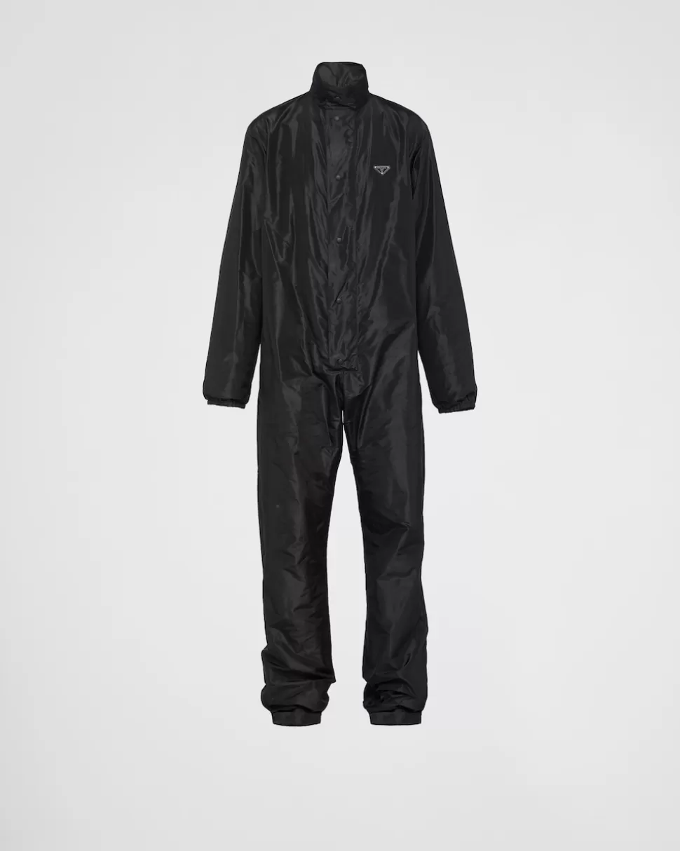 Shop Prada Jumpsuit Aus Re-nylon Schwarz