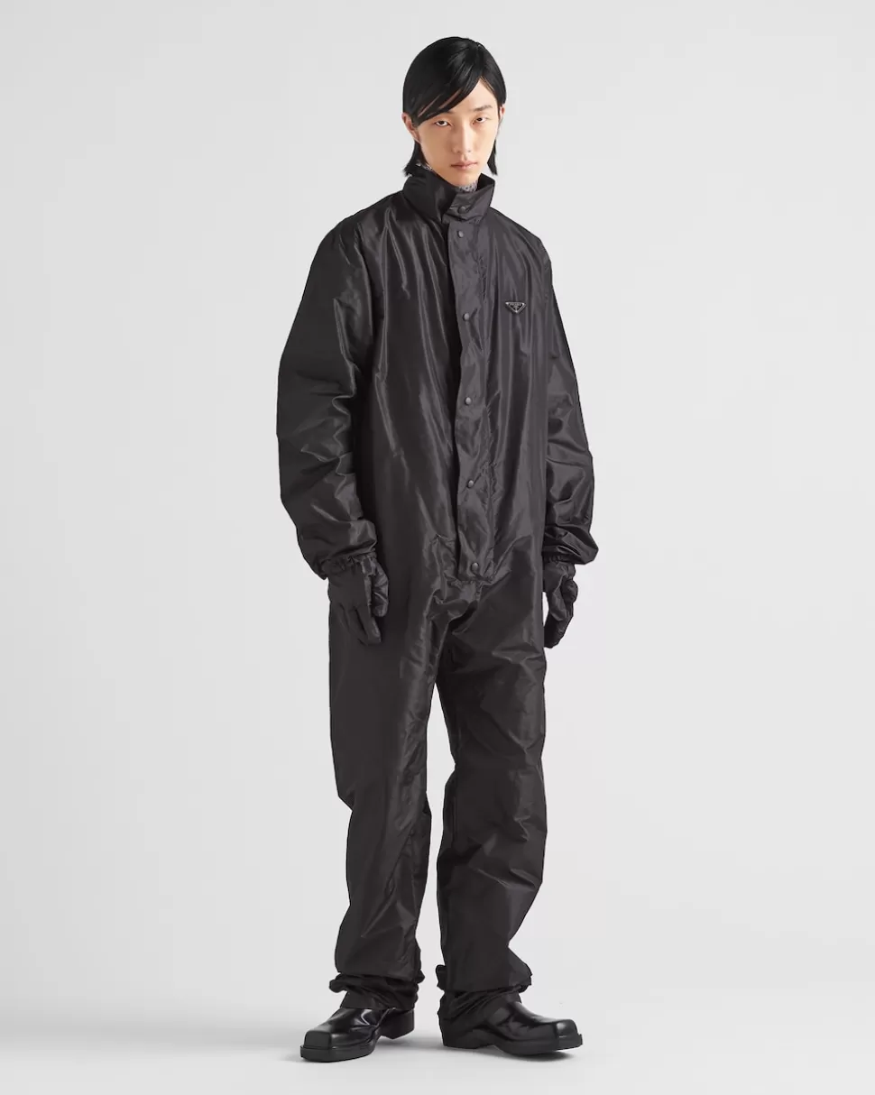Shop Prada Jumpsuit Aus Re-nylon Schwarz