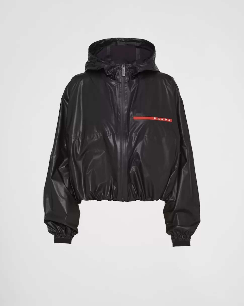 New Prada Kapuzenjacke Aus Light Re-nylon Schwarz