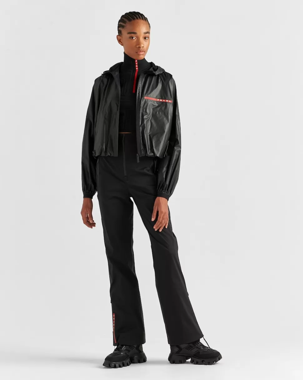 New Prada Kapuzenjacke Aus Light Re-nylon Schwarz