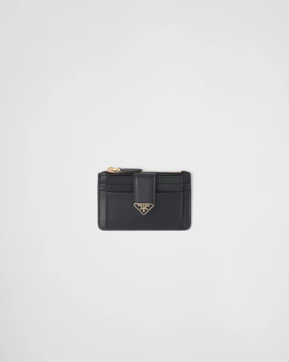 Sale Prada Kartenetui Aus Leder Schwarz