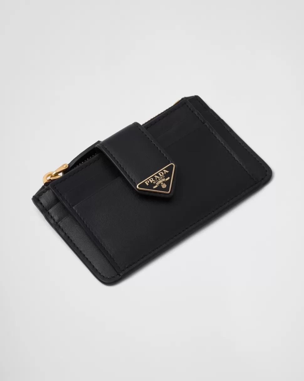 Sale Prada Kartenetui Aus Leder Schwarz
