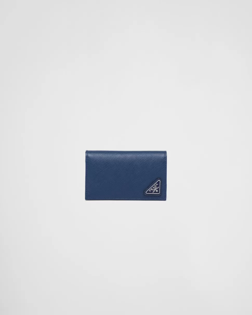 Sale Prada Kartenetui Aus Saffiano Leder Schwarz