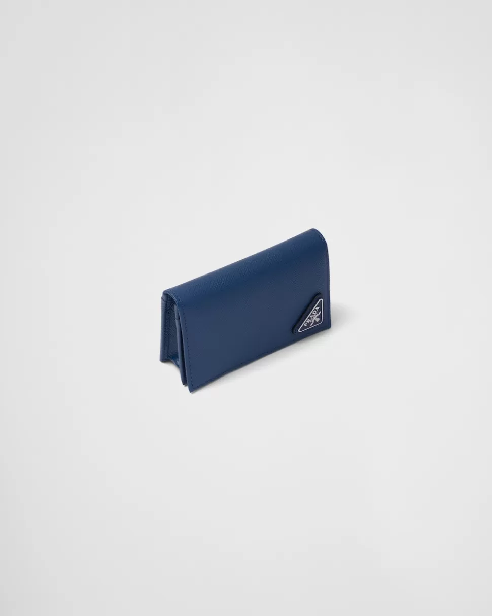 Sale Prada Kartenetui Aus Saffiano Leder Schwarz