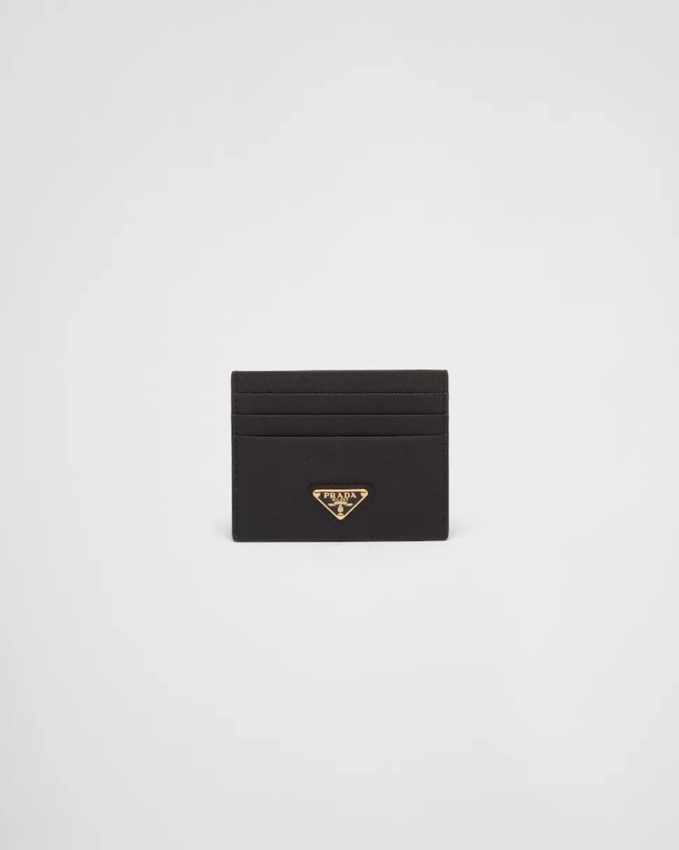 Online Prada Kartenetui Aus Saffiano Leder Schwarz