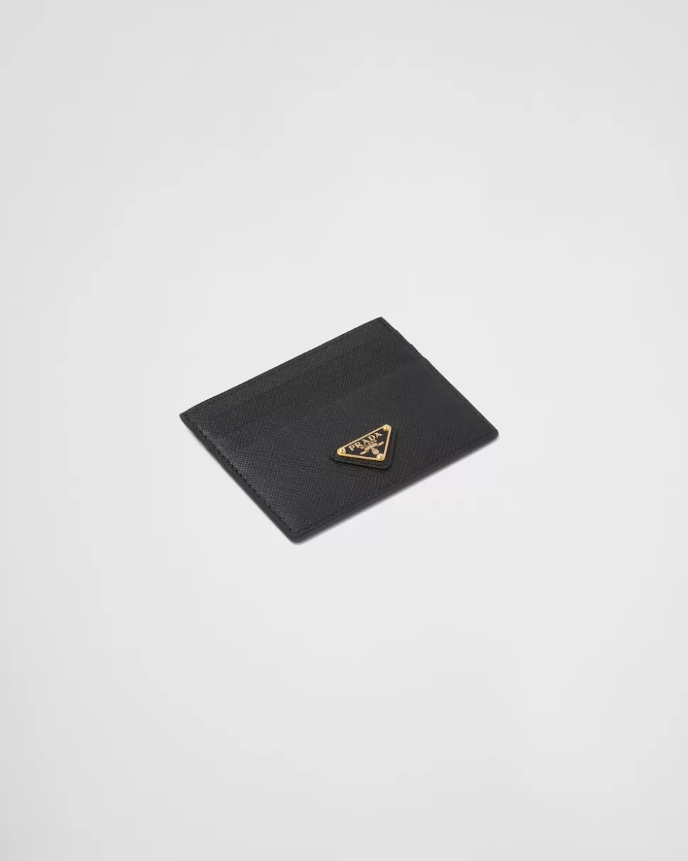 Online Prada Kartenetui Aus Saffiano Leder Schwarz