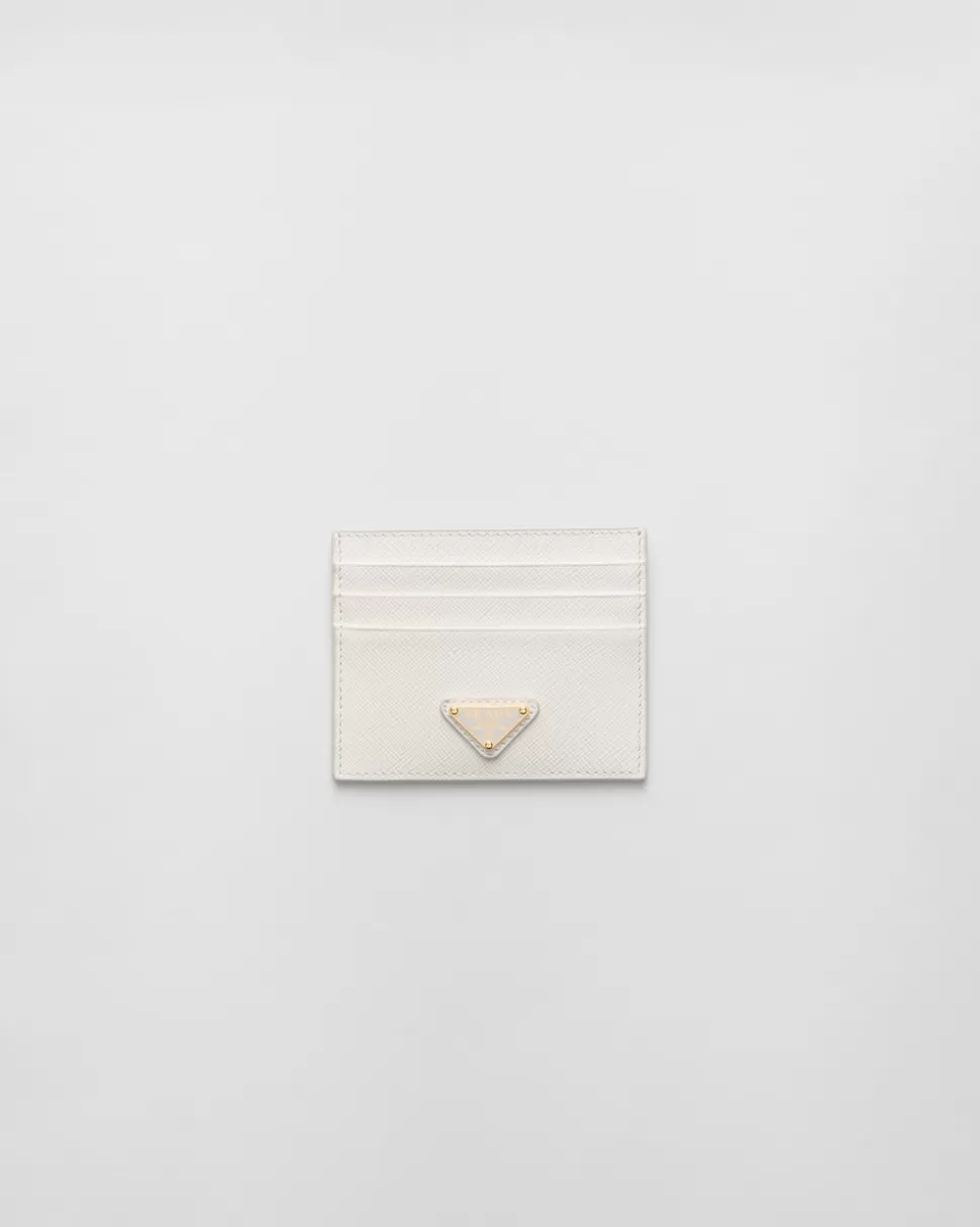 Discount Prada Kartenetui Aus Saffiano Leder Schwarz