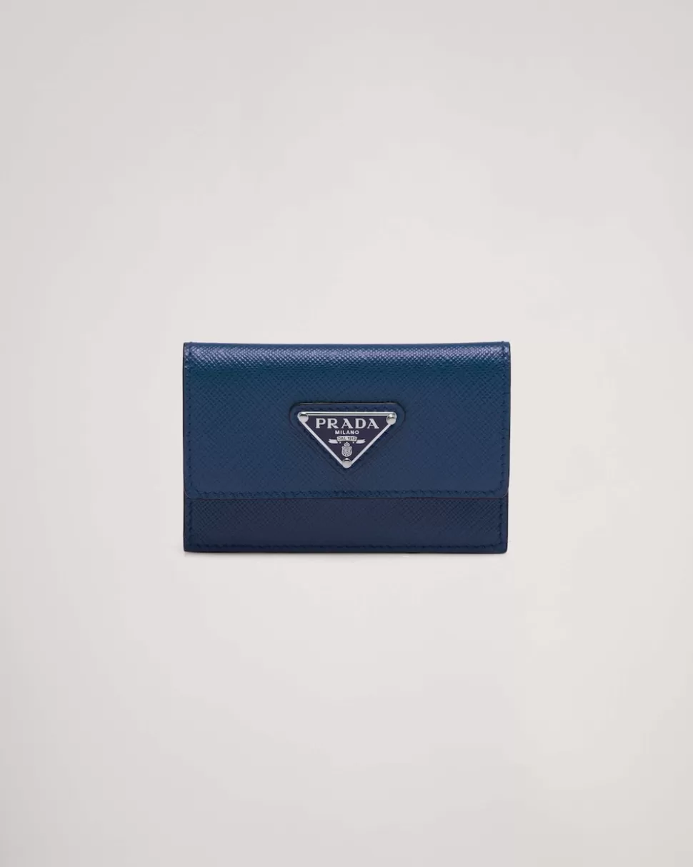 Discount Prada Kartenetui Aus Saffiano-leder Schwarz